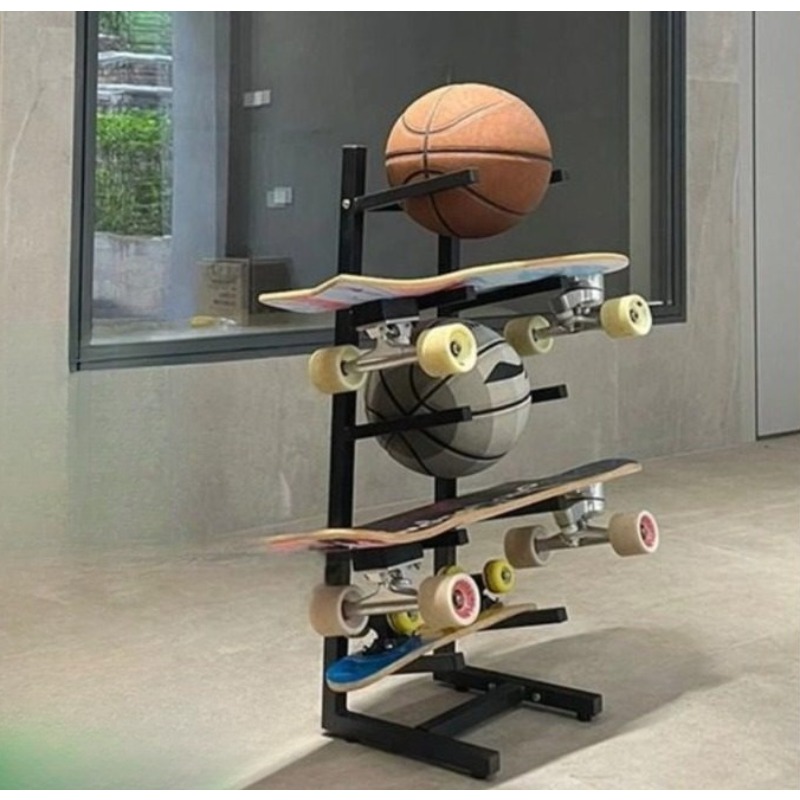 Sports Equipment Organizer Rack - Rak Peralatan Skateboard Desain Terpadu Untuk
