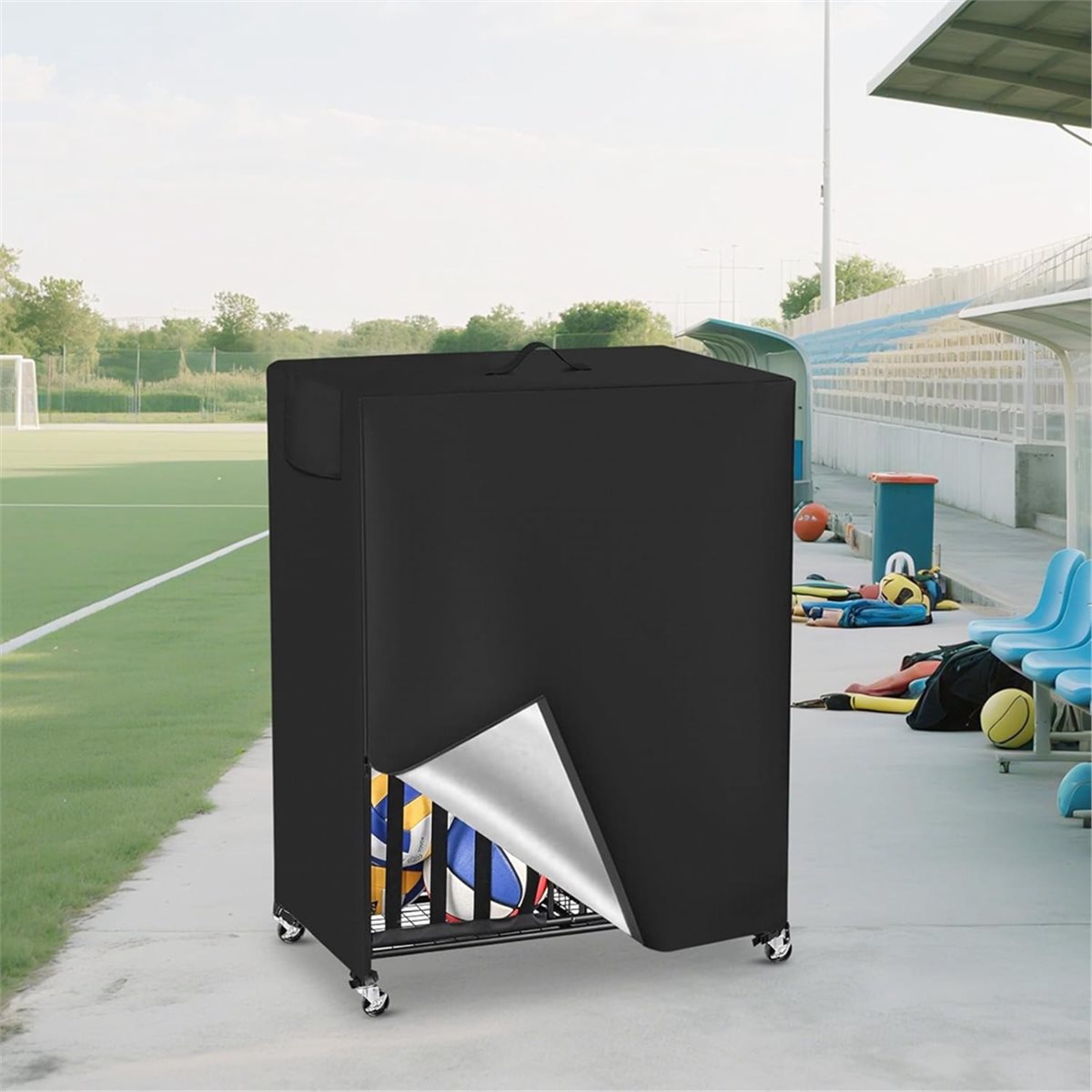 Penutup Rak Bola Basket Penutu - Sports Equipment Organizer Rack ulasan dan harga