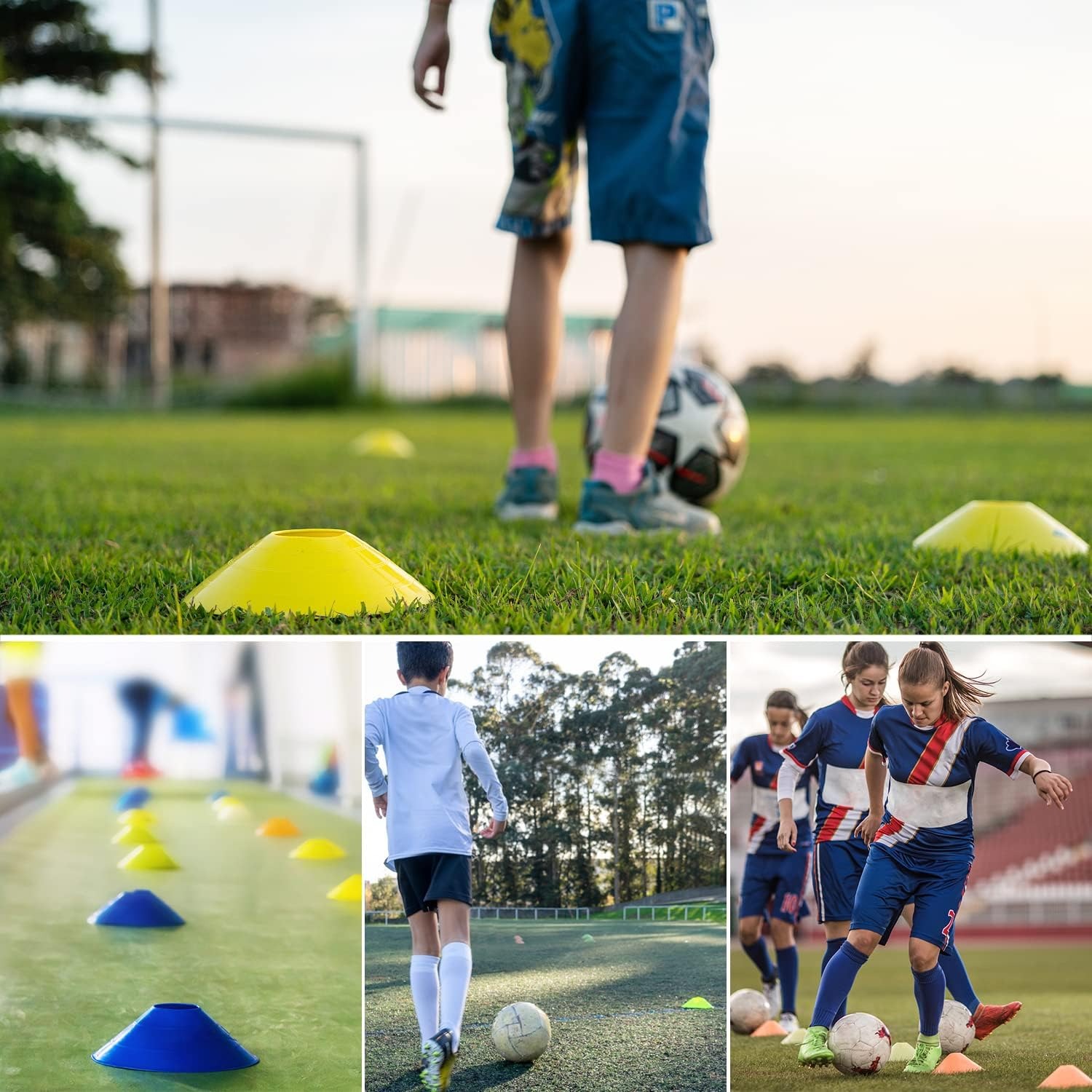 5 Buah Pelat Kerucut Sepak Bol - Football Training Cone ulasan dan harga